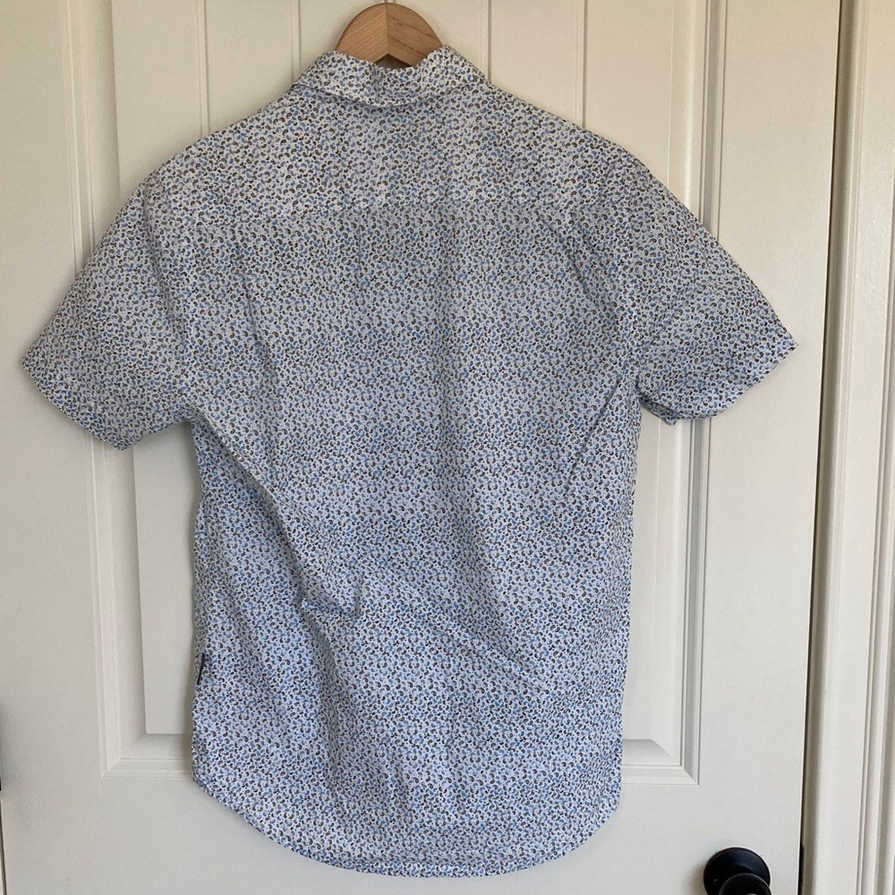 Peter Werth London N1 Men's Short Sleeve Button Front Shirt Size Small‎ Paisley - Picture 9 of 10